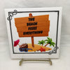 THE BEACH FIXES EVERYTHING Ceramic Tile Sign Wall Art Gift Idea Ocean Lover Home Decor {{ JAMsCraftCloset }}