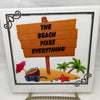 THE BEACH FIXES EVERYTHING Ceramic Tile Sign Wall Art Gift Idea Ocean Lover Home Decor {{ JAMsCraftCloset }}