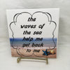 THE WAVES OF THE SEA Ceramic Tile Sign Wall Art Gift Idea Ocean Lover Home Decor {{ JAMsCraftCloset }}