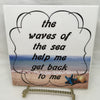 THE WAVES OF THE SEA Ceramic Tile Sign Wall Art Gift Idea Ocean Lover Home Decor {{ JAMsCraftCloset }}
