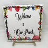 WELCOME TO OUR PORCH Ceramic Tile Sign Wall Art Gift Idea Porch Lover Home Decor {{ JAMsCraftCloset }}