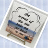 THE WAVES OF THE SEA Ceramic Tile Sign Wall Art Gift Idea Ocean Lover Home Decor {{ JAMsCraftCloset }}