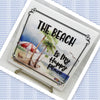 THE BEACH IS MY HAPPY PLACE Ceramic Tile Sign Wall Art Gift Idea Ocean Lover Home Decor {{ JAMsCraftCloset }}
