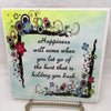 HAPPINESS WILL COME Wall Art Ceramic Tile Sign LOVE Gift Home Decor Positive Saying {{ JAMsCraftCloset }}