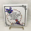 BEST FEELING IN THE WORLD Wall Art Ceramic Tile Sign LOVE Gift Home Decor Positive Saying {{ JAMsCraftCloset }}