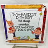 DO YOUR BEST YOU ARE BETTER THAN A TEST Wall Art Ceramic Tile Sign LOVE Gift Home Decor Positive Saying {{ JAMsCraftCloset }}