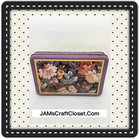 Tin Vintage Decorative Floral Tin Collector Tin Storage JAMsCraftCloset