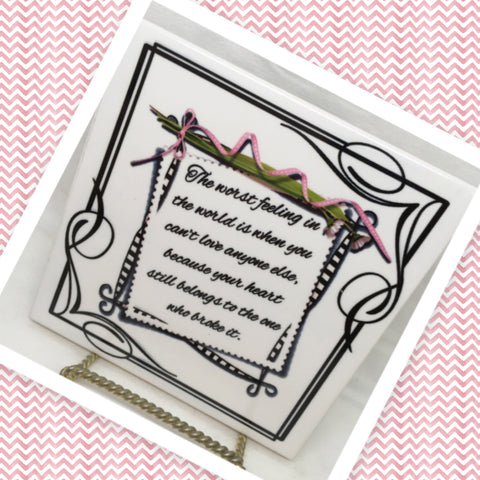 CANT LOVE ANYONE ELSE Wall Art Ceramic Tile Sign LOVE Gift Home Decor Positive Saying {{ JAMsCraftCloset }}
