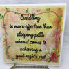 CUDDLING IS MORE EFFECTIVE THAN SLEEPING PILLS Wall Art Ceramic Tile Sign LOVE Gift Home Decor Positive Saying {{ JAMsCraftCloset }}