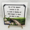 ONE OF THE HARDEST LESSONS IN LIFE Wall Art Ceramic Tile Sign LOVE Gift Home Decor Positive Saying {{ JAMsCraftCloset }}