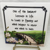 ONE OF THE HARDEST LESSONS IN LIFE Wall Art Ceramic Tile Sign LOVE Gift Home Decor Positive Saying {{ JAMsCraftCloset }}