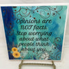 OPINIONS ARE NOT FACTS Wall Art Ceramic Tile Sign LOVE Gift Home Decor Positive Saying {{ JAMsCraftCloset }}