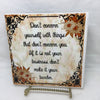 DONT CONCERN YOURSELF Wall Art Ceramic Tile Sign LOVE Gift Home Decor Positive Saying {{ JAMsCraftCloset }}