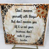DONT CONCERN YOURSELF Wall Art Ceramic Tile Sign LOVE Gift Home Decor Positive Saying {{ JAMsCraftCloset }}