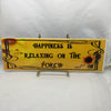 HAPPINESS IS RELAXING ON THE PORCH Ceramic Tile Sign Wall Art Gift Idea Home Decor Positive Saying Quote Repurposed Upcycled {{ JAMsCraftCloset }}