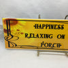HAPPINESS IS RELAXING ON THE PORCH Ceramic Tile Sign Wall Art Gift Idea Home Decor Positive Saying Quote Repurposed Upcycled {{ JAMsCraftCloset }}