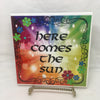 HERE COMES THE SUN Wall Art Ceramic Tile Sign Gift Home Decor Positive Saying Affirmation {{ JAMsCraftCloset }}