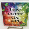 HERE COMES THE SUN Wall Art Ceramic Tile Sign Gift Home Decor Positive Saying Affirmation {{ JAMsCraftCloset }}