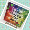 HERE COMES THE SUN Wall Art Ceramic Tile Sign Gift Home Decor Positive Saying Affirmation {{ JAMsCraftCloset }}