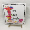 LIVE LOVE LAUGH Wall Art Ceramic Tile Sign Gift Home Decor Positive Saying Affirmation {{ JAMsCraftCloset }}