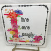 LIVE LOVE LAUGH Wall Art Ceramic Tile Sign Gift Home Decor Positive Saying Affirmation {{ JAMsCraftCloset }}