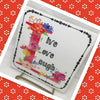 LIVE LOVE LAUGH Wall Art Ceramic Tile Sign Gift Home Decor Positive Saying Affirmation {{ JAMsCraftCloset }}