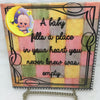 A BABY FILLS A PLACE IN YOUR HEART Wall Art Ceramic Tile Sign Gift Nursery Decor Positive Saying {{ JAMsCraftCloset }}