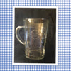 Mug Hand Etched COFFEE BREAK or GOOD MORNING With Red Heart on Handle {{ JAMsCraftCloset }}