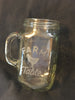 Mugs Mason Jar Hand Etched FARM TO TABLE With Heart on Handle {{ JAMsCraftCloset }}