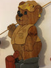 Welcome Sign Wooden Fishing Bear Handmade Hand Painted by my DAD One of a Kind JAMsCraftCloset