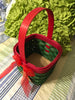 Basket Flower Girl Square Woven Wedding Accessory Table Decor Red Green Gold Tree Holiday Decor