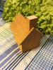 Small Vintage Unfinished Wooden House Bank  5 by 4 by 4 Inches Gift for Child