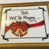 BELLS WILL BE RINGING Vintage Wood Frame Sublimation on Metal Christmas Wall Art Gift Idea {{ JAMsCraftCloset }}