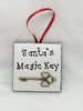 Ornaments Santas Magic Key Square 2 by 2 Inch Ceramic Tile With Poem Christmas Decor {{ JAMsCraftCloset }}