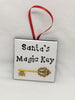 Ornaments Santas Magic Key Square 2 by 2 Inch Ceramic Tile With Poem Christmas Decor {{ JAMsCraftCloset }}