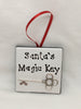 Ornaments Santas Magic Key Square 2 by 2 Inch Ceramic Tile With Poem Christmas Decor {{ JAMsCraftCloset }}
