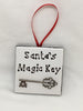 Ornaments Santas Magic Key Square 2 by 2 Inch Ceramic Tile With Poem Christmas Decor {{ JAMsCraftCloset }}
