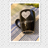 Farmhouse Country Kitchen Decor Black White Heart Mug Cup Coffee Hand Painted Gift {{ JAMsCraftCloset }}