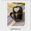 Farmhouse Country Kitchen Decor Black White Heart Mug Cup Coffee Hand Painted Gift {{ JAMsCraftCloset }}
