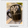 Farmhouse Country Kitchen Decor Black White Heart Mug Cup Coffee Hand Painted Gift {{ JAMsCraftCloset }}