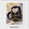 Farmhouse Country Kitchen Black White Heart Decor Mug Cup Coffee Hand Painted Barware Gift Idea {{ JAMsCraftCloset }}