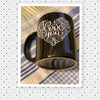 Farmhouse Country Kitchen Black White Heart Decor Mug Cup Coffee Hand Painted Barware Gift Idea {{ JAMsCraftCloset }}