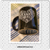 Farmhouse Country Kitchen Black White Heart Decor Mug Cup Coffee Hand Painted Barware Gift Idea {{ JAMsCraftCloset }}