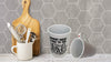 FAITH Design Mug Cup Coffee Hand Painted Stenciled Farmhouse Country Kitchen Decor Crafters Delight {{ JAMsCraftCloset }}
