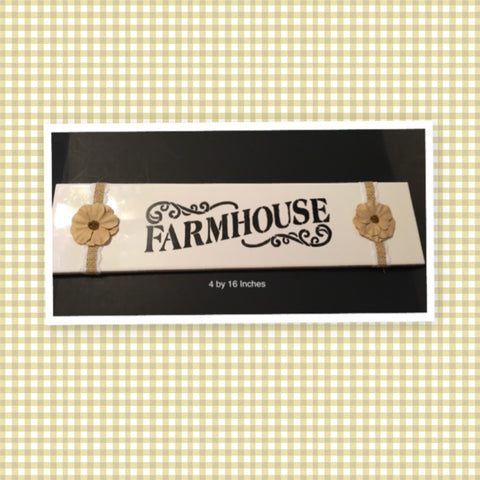 Tile Sign FARMHOUSE Decor With Rustic Floral Accents Wall Art Gift Idea Home Decor Country Decor {{ JAMsCraftCloset }}