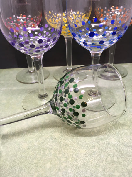 DIY Hand Painted Wine Glasses