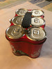 Lunchbox Vintage SMALL Miniature Metal Enjoy Coca-Cola Six Pack Fair Condition NO THERMOS Collectible {{ JAMsCraftCloset }}