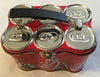 Lunchbox Vintage SMALL Miniature Metal Enjoy Coca-Cola Six Pack Fair Condition NO THERMOS Collectible {{ JAMsCraftCloset }}