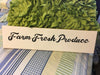 FARM FRESH PRODUCE White Ceramic Tile Sign Country Farmhouse Wall Art Gift Campers RV {{ JAMsCraftCloset }}