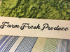 FARM FRESH PRODUCE White Ceramic Tile Sign Country Farmhouse Wall Art Gift Campers RV {{ JAMsCraftCloset }}
